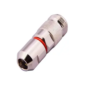 Cabo superflexível de latão para fio de antena, conector coaxial de RF tipo N fêmea, conector elétrico à prova d'água personalizado de 1/4"