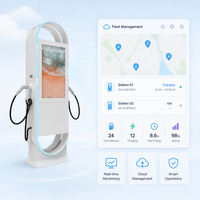 Chargeur EV AC commercial NECS OEM Type 2 44kW double pistolet RFID WiFi sur pied, neuf, 400V, IP54, certifié CE