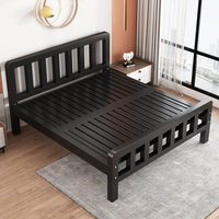 Lit double en fer renforcé et épaissi 1,5 m 1,8 m, design de chambre à coucher moderne minimaliste de luxe