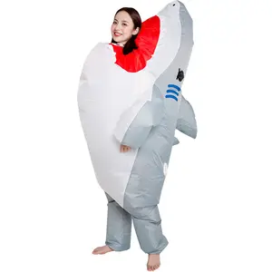 Yetişkin köpekbalığı şişme kostüm cosplay şişme köpekbalığı kostümleri