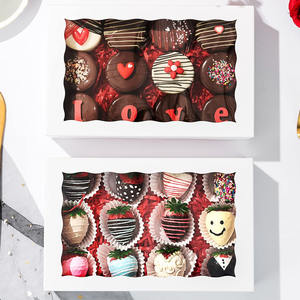 Galletas Panadería Cajas de ventana transparentes Cakesicle Bomba de chocolate Macaron Fresas Pretzel Varillas Caja de frutas Embalaje - Product Image 6