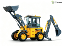 Chargeuse-pelleteuse XCMG WZ30-25 d'occasion, certifiée CE EPA EURO 5, diesel, compacte, 4x4, avec chargeur frontal et excavatrice arrière, XCMG d'occasion