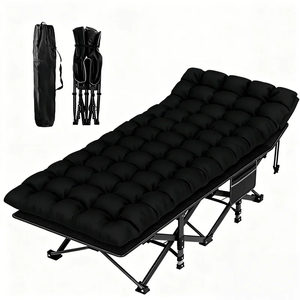เตียงสนา<span class=keywords><strong>ม</strong></span>พับได้แบบพกพาสำหรับงานหน<span class=keywords><strong>ั</strong></span>ก พร้อ<span class=keywords><strong>ม</strong></span>เก้าอี้เอนหล<span class=keywords><strong>ั</strong></span>งโครงเหล็ก สำหร<span class=keywords><strong>ั</strong></span>บการเดินป่า ปิกนิก ชายหาด แล<span class=keywords><strong>ะ</strong></span>ใช้พักผ่อนในออฟฟิศ - Product Image 1