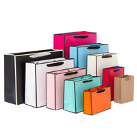 Sac de shopping de luxe blanc en papier recyclé avec poignée Flexiloop pour bijoux, vêtements, chaussures et fourrures
