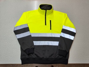男性用高視認性安全Tシャツ、ポリエステル製長袖反射材付き作業服、カスタマイズ可能 - Product Image 3
