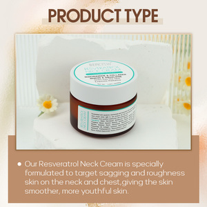 Crema rassodante collo resveratrolo: idratante Anti-invecchiamento con retinolo, collagene e acido ialuronico per uomo e <span class=keywords><strong>donna</strong></span> - Product Image 4