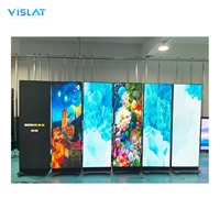 Afficheur LED couleur numérique HD P2.5 pliable VISLAT de haute qualité pour intérieur/extérieur, pour la publicité dans les ascenseurs