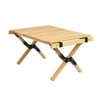 Table de camping pliable en bois EFT-141, 3 tailles, 4,9-6,5 kg, table portable en bois pour pique-nique en plein air