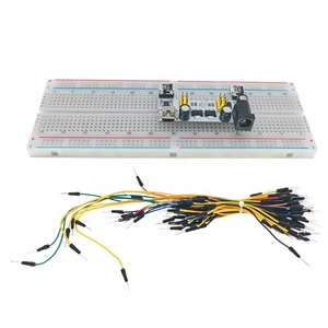 Módulo de Alimentación para Protoboard MB102 de 3.3V/5V, Protoboard de 830 Puntos para Kit Arduino, 65 Cables Jumper, Venta al por Mayor - Product Image 1