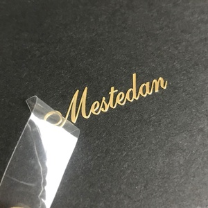 Metal Letter <b>Label</b> Private Custom Electroplating Gold Nickel 3D Hot Stamping Embossing for Candle Perfume Cosmetic <b>Label</b> - Product Image 1