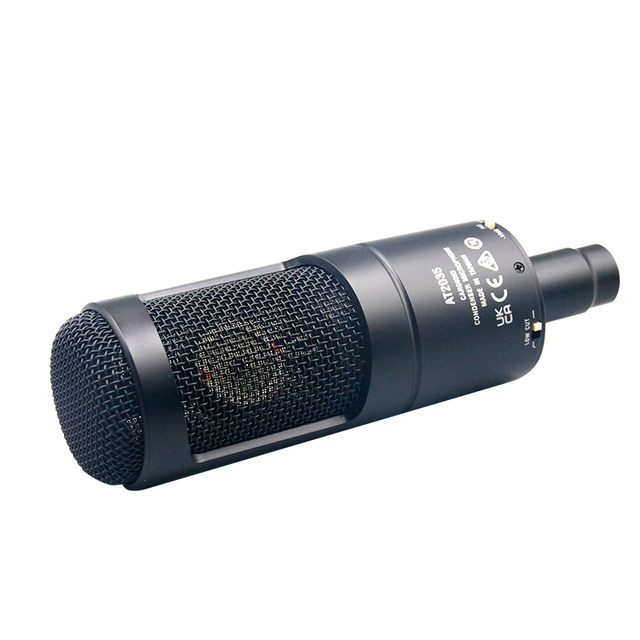AT2035 Professional Studio Condenser Microphone Cardioid Pattern Wide Dynamic Range Noise Cancelling for Wired XLR Communication