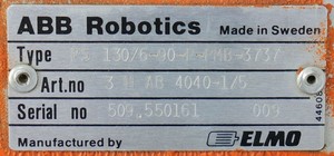 Moteur robotique PLC ELMO PS130-6-90-P-PMB-3737 3HAB4040-1 - Product Image 1