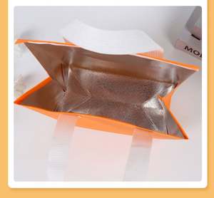 Sac d'emballage alimentaire thermique non tissé bleu marine à motif de dessin animé, adhésif, multi-spécifications, épaissi, laminé, imperméable - Product Image 6