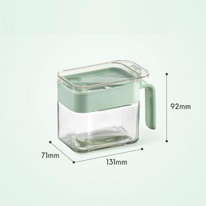 Tarro de cristal para especias de cocina de gran venta, botella de cristal para especias con cuchara y tapa, botella para especias y estante. - Product Image 4