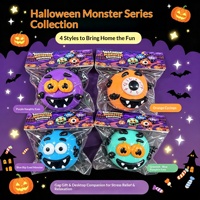 Squishy Halloween en forme de boulette, Jouet d'Halloween de grande taille, Grand jouet Mochi à rebond lent pour décoration de fête, cadeau et anti-stress