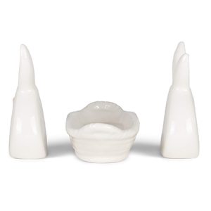 Accessoire de cuisine dolomite <span class=keywords><strong>lapin</strong></span> rose bleu ensemble de salière et poivrière décorative de Pâques - Product Image 3