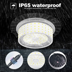 Lámpara Solar Colgante de 244 LED, 5 Modos, IP65 Impermeable, Lámpara para Cobertizo con Sensor de Movimiento, Iluminación Interior y Exterior - Product Image 4