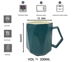 Nouvelle Tasse en Céramique Style Géométrique Simple, Tasse à Petit-Déjeuner en Porcelaine, Tasse à Thé – Prix de Gros Usine - Product Image 3