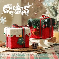 Boîte-cadeau en flanelle épaissie de haute qualité pour Apple Creative Christmas Design Recyclable Vide Velvet Candy Box High Color Value