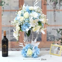 Fleurs et plantes décoratives OEM, centres de table pour événements de mariage, boule de fleurs artificielles en soie, décorations de mariage, fournitures