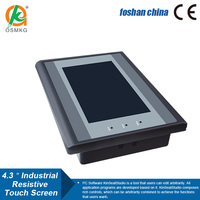 Écran tactile LCD TFT 4,3 pouces, communication RS485 ou 232 ou 422, DC10--30V, HMI pour contrôle industriel, PLC programmable
