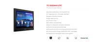 Intercomunicador para Casa o Villa de 4 Habitaciones con Monitor Interior Android de 7 Pulgadas, Intercomunicador Inteligente para el Hogar Inteligente Tuya, con Zigbee Gateway Integrado y Alimentación POE