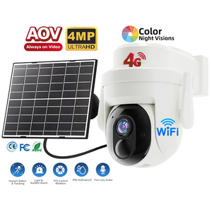 Yoosee Single Lens AOV Ai 4MP 4G Sim Card <b>Solar</b> Powered Outdoor PTZ IP Wifi CCTV Wireless Network Surveillance Security <b>Cameras</b> - Product Image 1