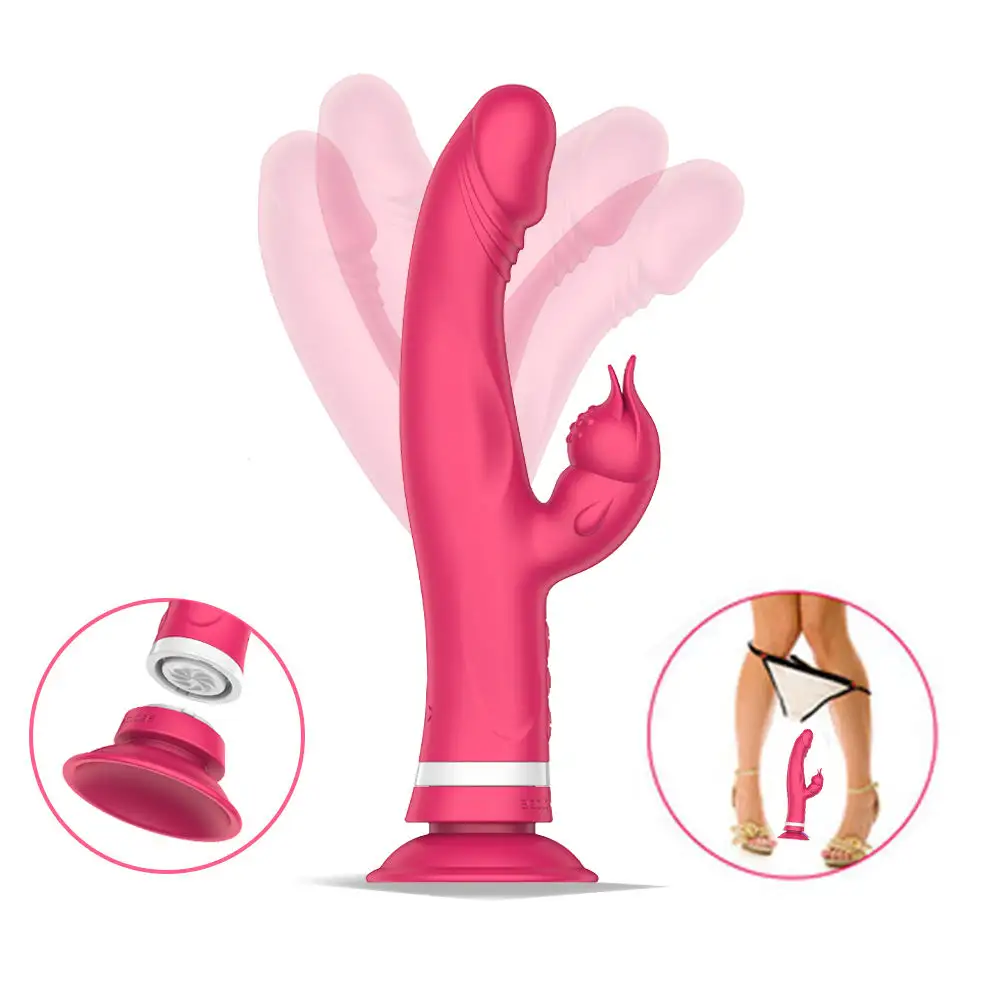 Sexy Vrouwelijke Masturbatie Automatische Dildo Nieuw Ontwerp G Spot Konijn Clitoris Stimulator Vibrerende Dildo