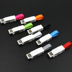 Produk Populer Baru Gantungan Kunci Kabel Charge 4in1 Kabel Usb untuk Hadiah Promosi