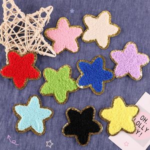 Fabriek Custom Goud Trim Pailletten Kleding Geborduurde Reparatie <span class=keywords><strong>Patch</strong></span> Ster Ijzer Op Chenille Borduurwerk Patches Voor Jas Decoratief - Product Image 6