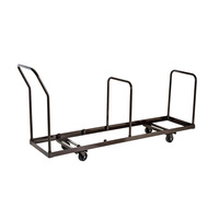 Chariot à chaise pliante empilable mobile en acier au carbone démonté industriel