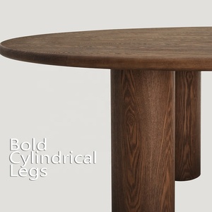 Bàn ăn tròn sang trọng hiện đại phong cách tối giản bàn ăn bằng gỗ lớn cho 6 đến 8 - Product Image 3