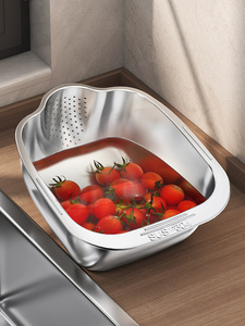 Passoire en acier inoxydable en forme de panier, égouttoir de cuisine pour riz, fruits, légumes et haricots, facile à utiliser - Meilleures ventes - Product Image 6