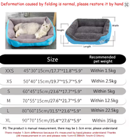Canapé pour animaux de compagnie de luxe en gros, design carré, coussin doux et chaud pour l'hiver, canapé respirant pour chien, lit pour chat, motif moderne, style simple