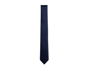 Corbata de Satén Azul Marino de 7.5cm, Estilo Clásico, Accesorios de Negocios - Product Image 1
