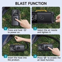 Multifunctional Portable Automatic Wireless 10000mah 150PSI 12V Tire Inflator Car Jump Starter with Air Pump Air Blower