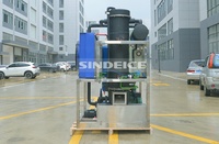 Machine à glaçons tubulaires SINDEICE 1T en acier inoxydable 304 à prix usine avec moteur de compresseur et contrôle automatique par engrenages