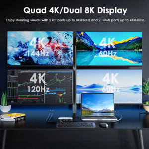 Adaptador de Pantalla Universal WAVLINK 4 en 1 <span class=keywords><strong>DisplayLink</strong></span> DL7400 4K 120Hz/8K Tipo C de Aleación de Aluminio - Product Image 6