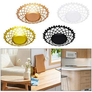 ชั้นวางของใน<span class=keywords><strong>ค</strong></span>รัว ถาดใส่ของว่างสำหรับโรงแรม บาร์ ถาดเสิร์ฟหรูหรา <span class=keywords><strong>จาน</strong></span>ผลไม้ดีไซน์สร้างสรร<span class=keywords><strong>ค</strong></span>์ <span class=keywords><strong>ตะกร้า</strong></span>ผลไม้โลหะสำหรับตกแต่งครัว - Product Image 6