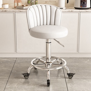 Tabouret de Barbier Haut de Gamme, Chaise de Coiffeur, Fauteuil de Caisse Rotatif et Réglable en Hauteur, Mobilier de Salon Moderne Multifonctionnel en Métal - Product Image 6