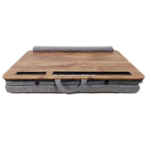 Bureau pour <span class=keywords><strong>ordinateur</strong></span> <span class=keywords><strong>portable</strong></span> réglable de 15.6 pouces avec coussin d'oreiller <span class=keywords><strong>support</strong></span> de bureau à domicile Design moderne pour <span class=keywords><strong>canapé</strong></span>-lit pour écrire et dessiner - Product Image 2