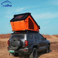 Tente de toit rigide personnalisée, durable, imperméable, pliable, avec échelle, pour SUV, camping, voyage, quatre saisons, double couche, montage rapide