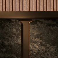 Panneau composite en marbre noir brillant doré 2820x1220mm, revêtement mural en pierre ultra-mince