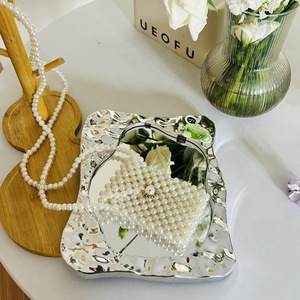 Bolso de Perlas Nuevo 2024 para Mujer, Mini Bolso Bandolera Popular, Bolso de Perlas Tejido a Mano Retro Versátil - Product Image 1