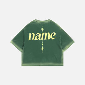 Camiseta Personalizada para Hombre, Premium, 100% Algodón, Estilo Oversize, Lavado Degradado, Cuello Redondo, Antiarrugas, Transpirable, Ecológica, Estilo Urbano Vintage - Product Image 2