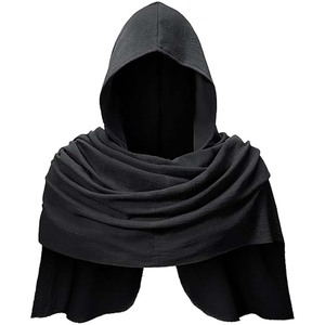 Châle à capuche médiéval de pointe, noir, unisexe, pour adulte, costume de scène, tenue de cosplay - Product Image 1