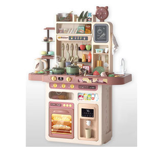 ของเล่นบ้านครัวเด็ก ชุดทำอาหาร<span class=keywords><strong>เชฟ</strong></span> ขนาด 92 ซม. ของเล่นครัวพ่นน้ำ โต๊ะ<span class=keywords><strong>อาหาร</strong></span>พร้อมไฟและเสียงดนตรี เครื่องจ่ายน้ำสำหรับเด็ก - Product Image 1
