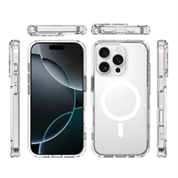 Coque de protection mate dépolie OEM en PC et TPU, compatible avec le chargement sans fil et antichoc pour iPhone 14 15 16 17 18 Pro Max