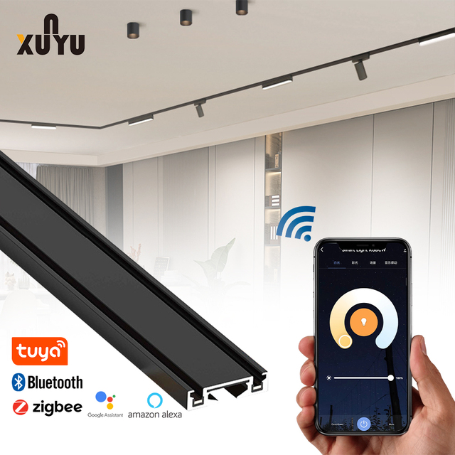 26MM Smart Dimmable Ultra Thin Led Magnetic Track Lighting 48v Slim Magnetic Track Lamp Rail for Project
