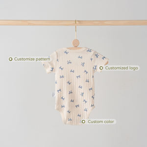 Macacão de Bebê Recém-Nascido 2026 Novo Estilo Coreano Estampado Primavera Verão para Meninas, Roupa de Bebê 100% Algodão Classe A - Product Image 6